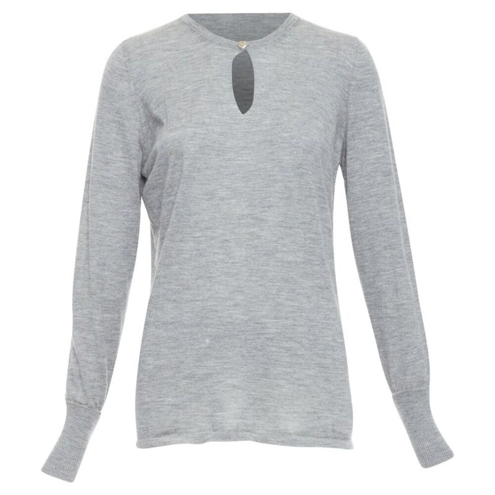 Chanel Cashmere Logo Keyhole Sweater